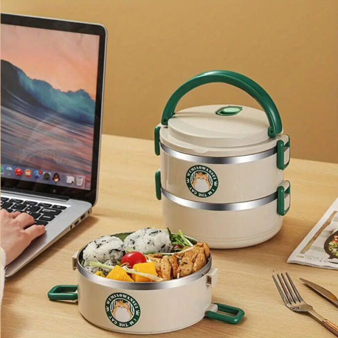 Lonchera porta comida 2 en 1 almacenador térmico alimentos