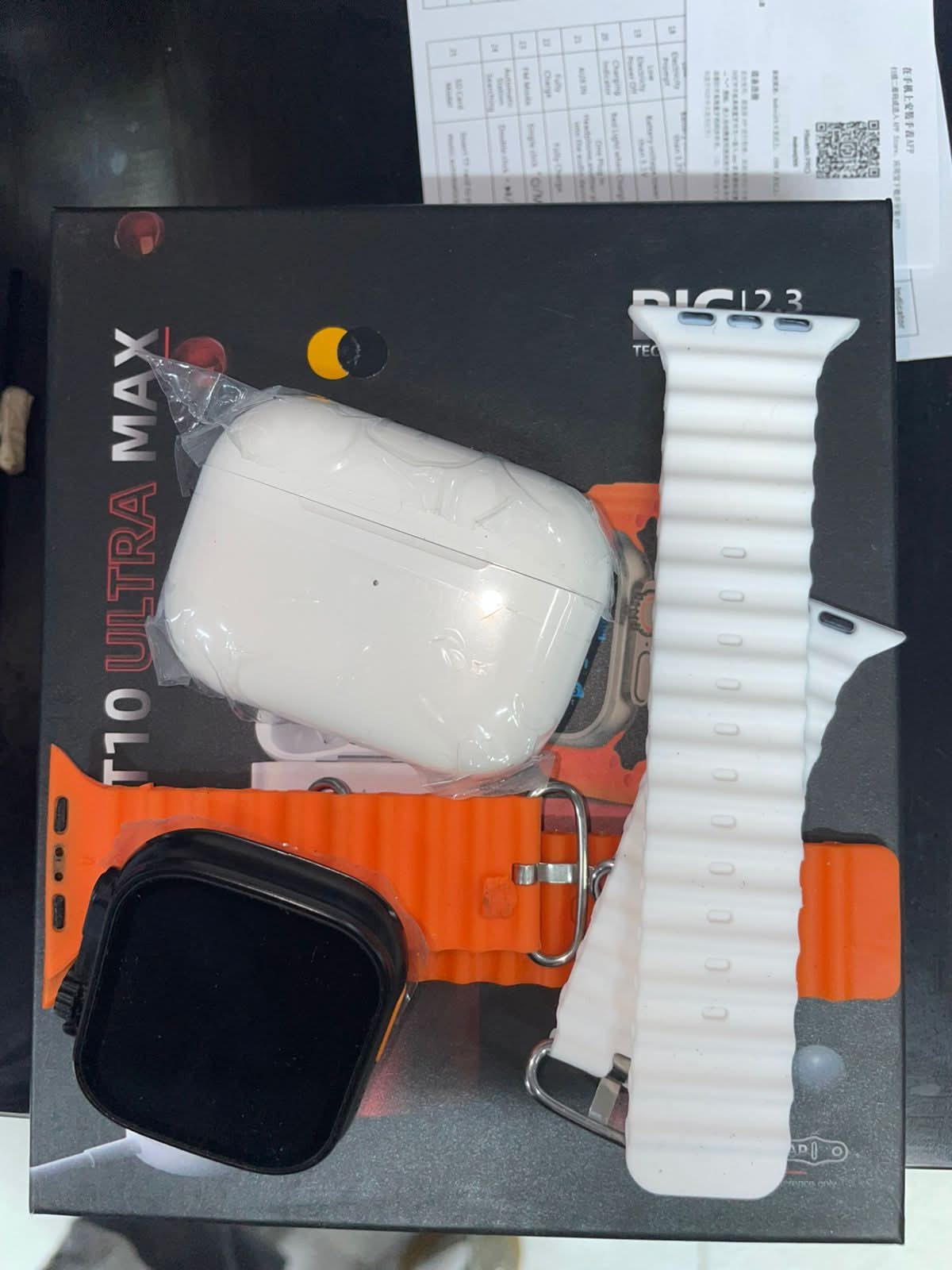 reloj inteligente T10 Ultra Max y auriculares inalámbricos TWS