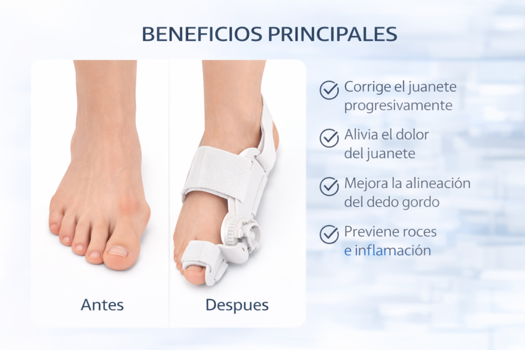 Corrector de juanetes graduable