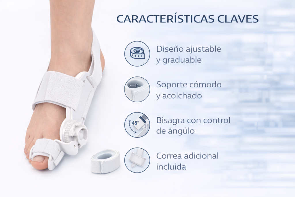 Corrector de juanetes graduable