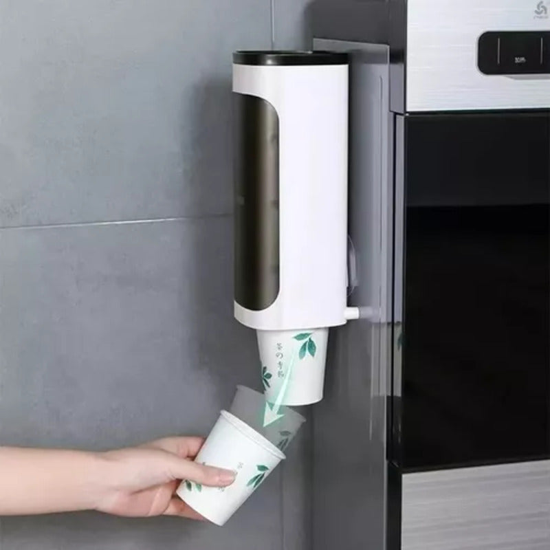 Dispensador adhesivo para vasos portavasos de pared