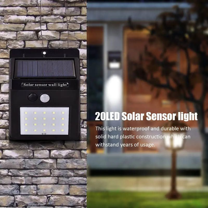 Lampara led recargable con energia solar y sensor de movimiento luz portatil