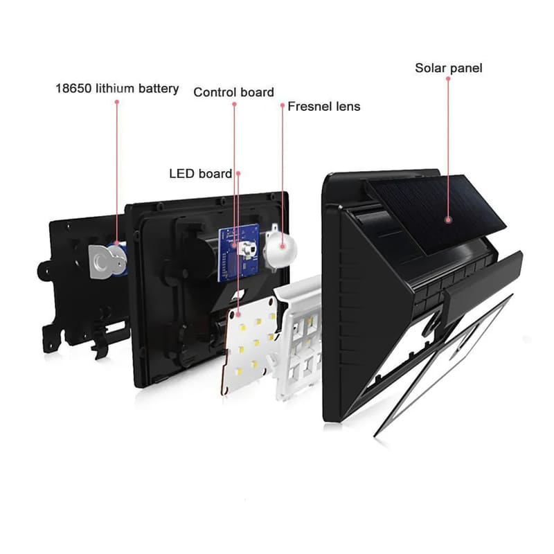 Lampara led recargable con energia solar y sensor de movimiento luz portatil