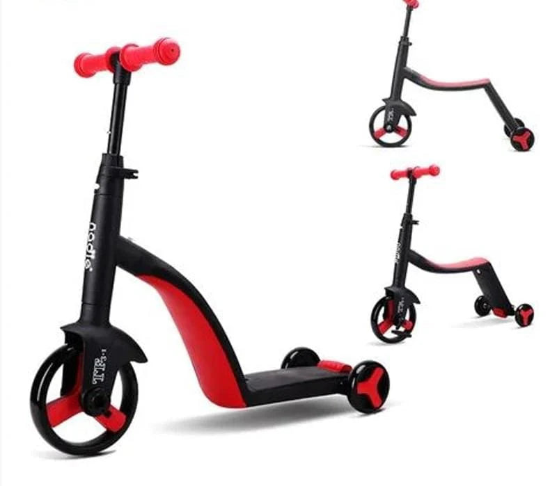 Scooter Monopatin 3 En 1 Triciclo Bicicleta Impulso