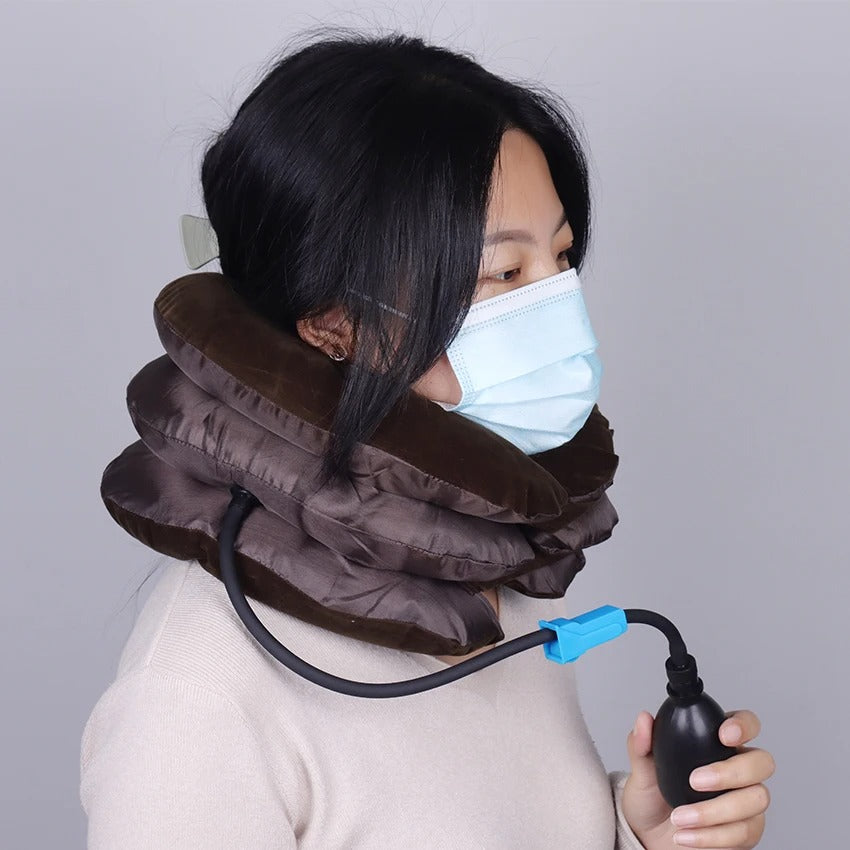 Soporte inflable para cuello almohada cervical