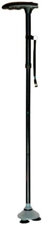 Bastón Ortopédico Plegable Apoyo Caminar Linterna Luz Led