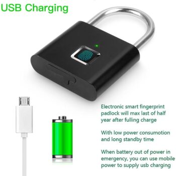 Candado de seguridad y detector de huellas