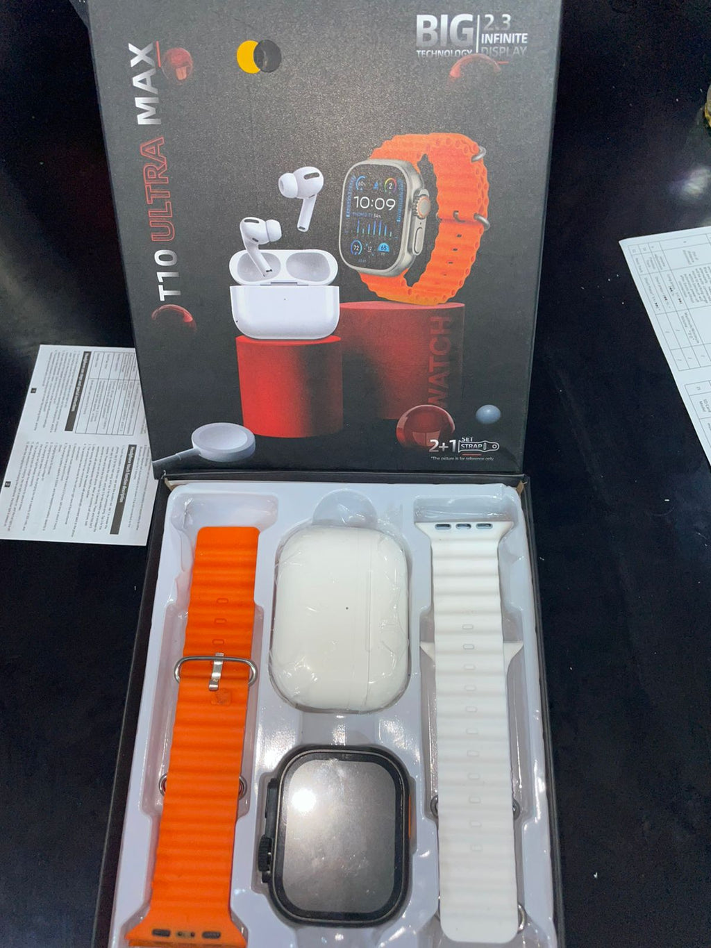 reloj inteligente T10 Ultra Max y auriculares inalámbricos TWS