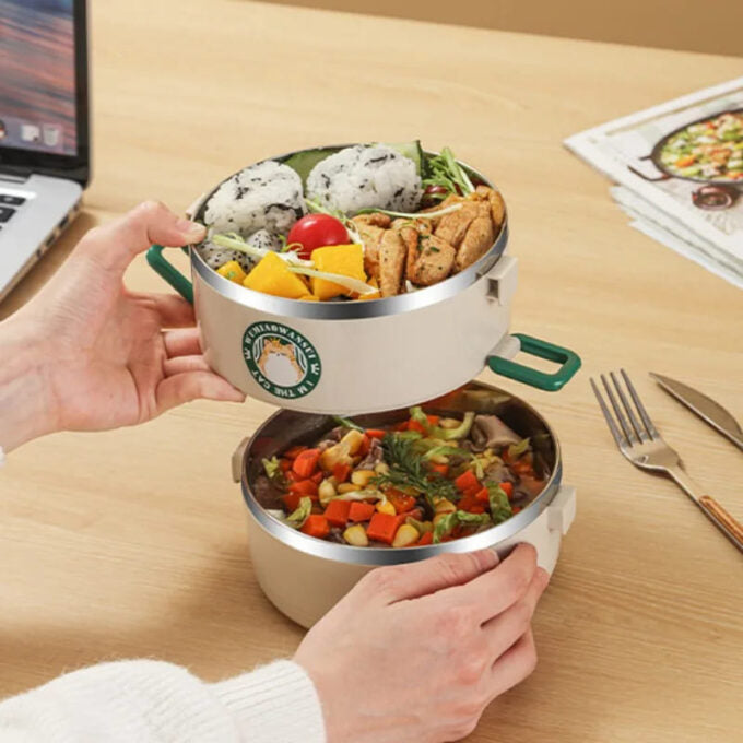 Lonchera porta comida 2 en 1 almacenador térmico alimentos