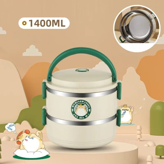 Lonchera porta comida 2 en 1 almacenador térmico alimentos