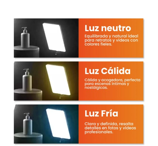 Panel de Luz LED Pro RL19 Profesional 1100W Trípode Control Remoto