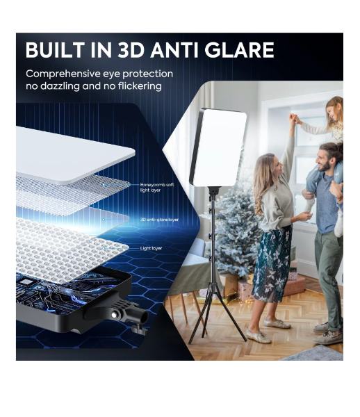 Panel de Luz LED Pro RL24 Profesional 1100W Trípode Control Remoto