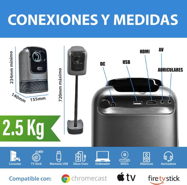 Proyector con trípode (Este producto no entra en la ruleta)