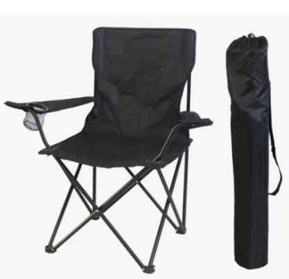 Silla Grande Plegable Con Brazos Y Bolso