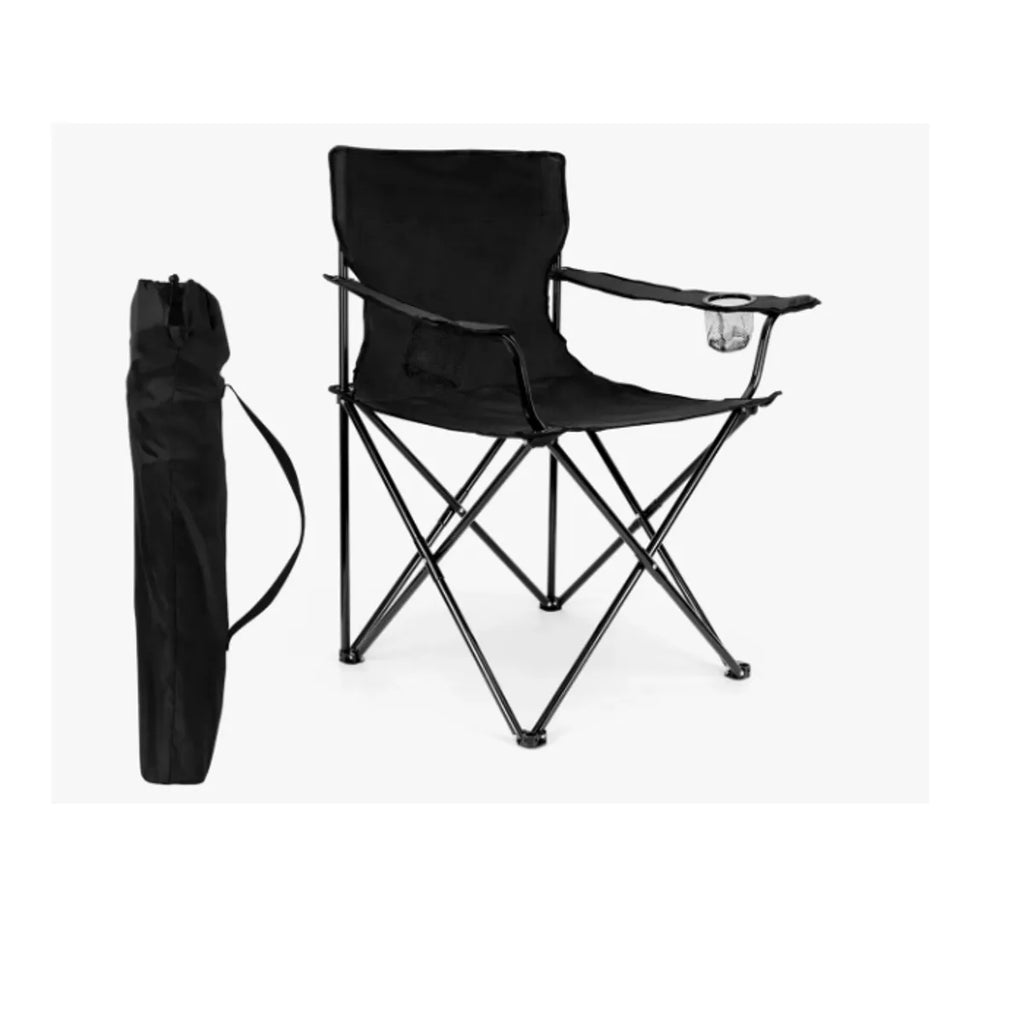 Silla Grande Plegable Con Brazos Y Bolso