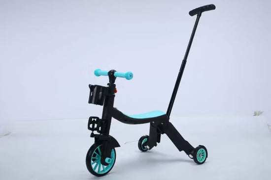 Triciclo Monopatín Bicicleta Iniciación Scooter 3 En 1 Con guía